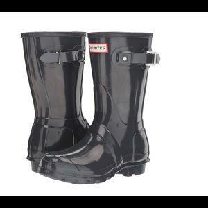Hunter Original Short Gloss Rain Boots Dark Slate